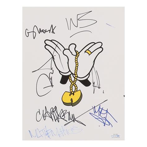 Wu Tang Clan X Photo Signed By With Rza Raekwon Method Man