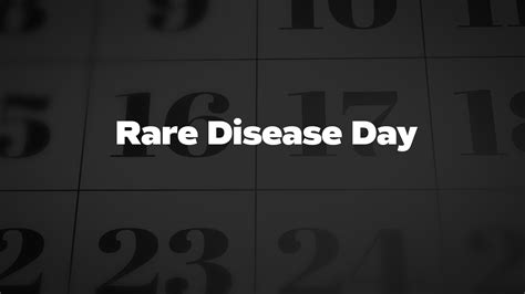 Rare Disease Day List Of National Days