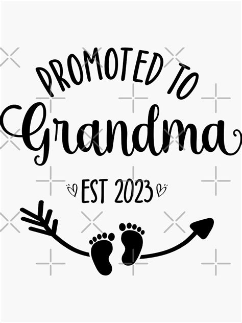 Promoted To Grandma Est 2023 Sticker For Sale By Andro Designs