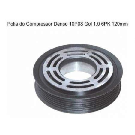 POLIA COMPRESSOR GOL PARATI 1 0 10P08 6PK 120MM JETCOOLER Polias Auto