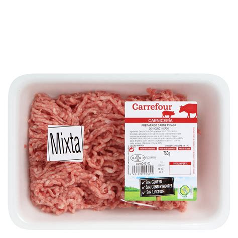 Carne Picada Mixta Vacuno Y Cerdo Carrefour G Carrefour