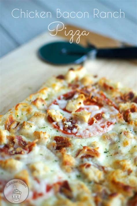 Chicken Bacon Ranch Pizza Easy Recipe Cupcake Diaries