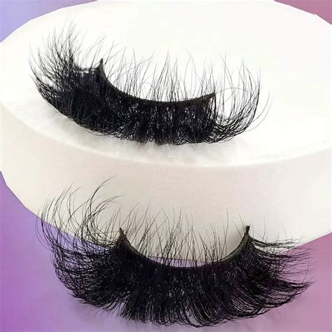 Faux Mink Lashes False Eyelashes Long Wispy Messy Lashes Temu