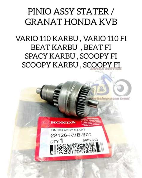 Pinion Stater Beat Vario Spacy Scoopy Karbu Injeksi Original Honda