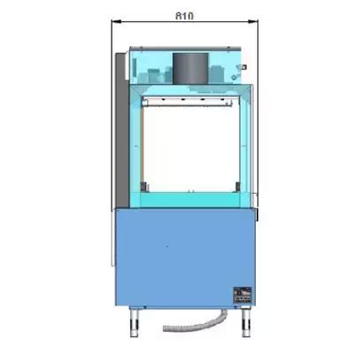 Zmywarka Tunelowa Koszowa Kosz 500x500 Mm 1800x800x1750 Mm RESTO