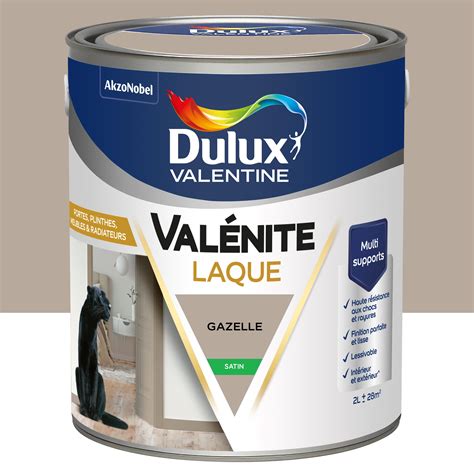 Peinture boiserie gazelle satin DULUX VALENTINE Valénite acrylique 2l