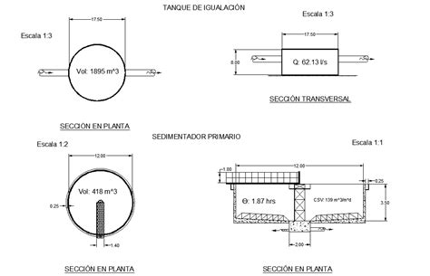 Equalization tank plan autocad file - Cadbull