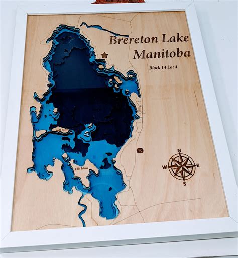 Brereton Lake Manitoba Bathymetric Map Erlenmeyer Designs Science Design