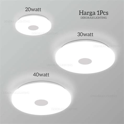 Jual L197 L198 L199 Lampu Plafon Ceiling LED 20w 30w 40w Kotak Bulat