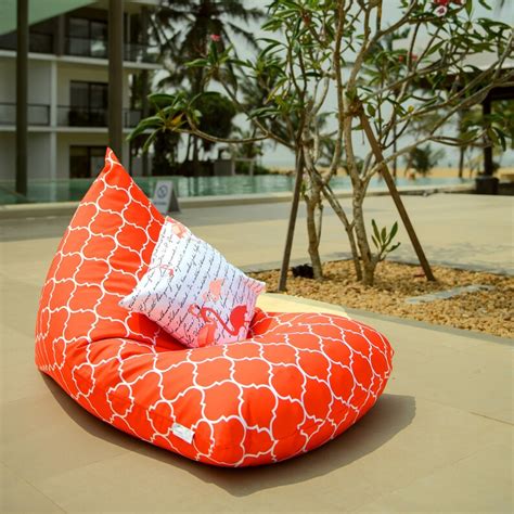 Orange Outdoor Bean Bag Chairs Waterproof Bean Bag Chairs | Etsy