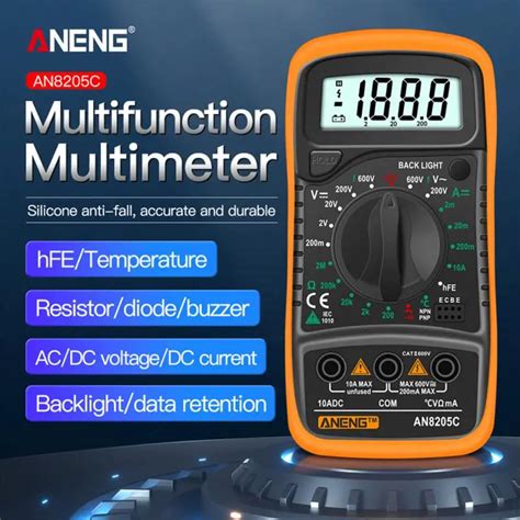 Aneng An C Digital Multimeter Lcd Display Portable Ac Dc Ammeter