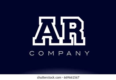 Ar R Alphabet Letter Combination Logo Stock Vector Royalty Free