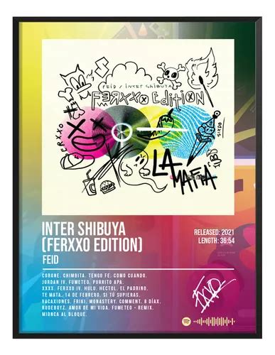 Cuadro Feid Shibuya Ferxxo Album Music Firma C Marco 60x50 Meses Sin