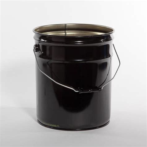 Gallon Black Open Head Pail Rust Inhibited Un Rated Pipeline Packaging