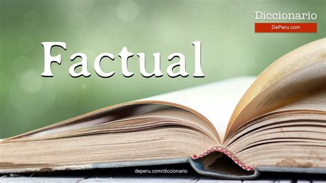 O Que Significa Factual - Palabra Factual en el diccionario