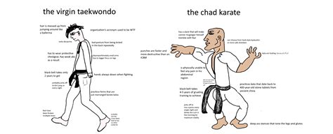 Virgin Taekwondo vs Chad Karate : r/virginvschad