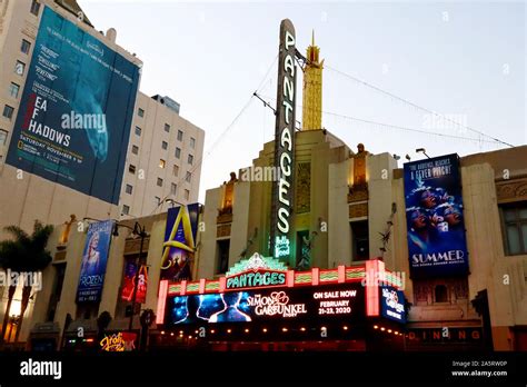Pantages Theatre On Hollywood Boulevard Los Angeles Stock Photo Alamy