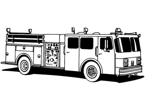 Coloring Page Firetruck Free Printables Img 8172