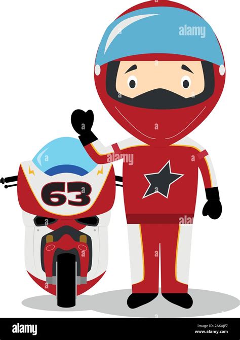 Cartoon Motorcyclist Stock Vektorgrafiken Kaufen Alamy