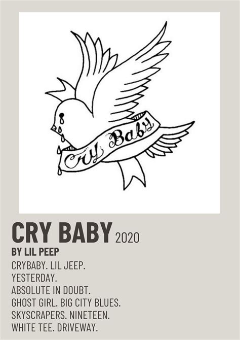 Minimalist Music Poster Cry Baby Lil Peep