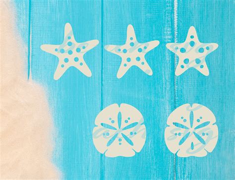 Svg Dxf File Sand Dollar And Starfish Svg Beach Svg Etsy