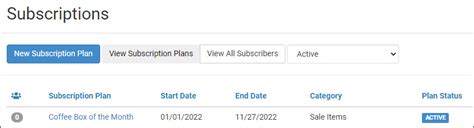 product subscriptions