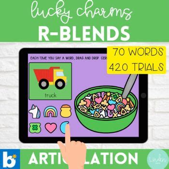 Lucky Charms R Blends Boom Cards By Linden Speech Tpt