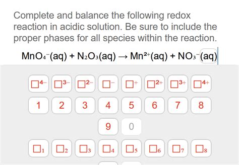 Solved Complete And Balance The Following Redox Reaction In