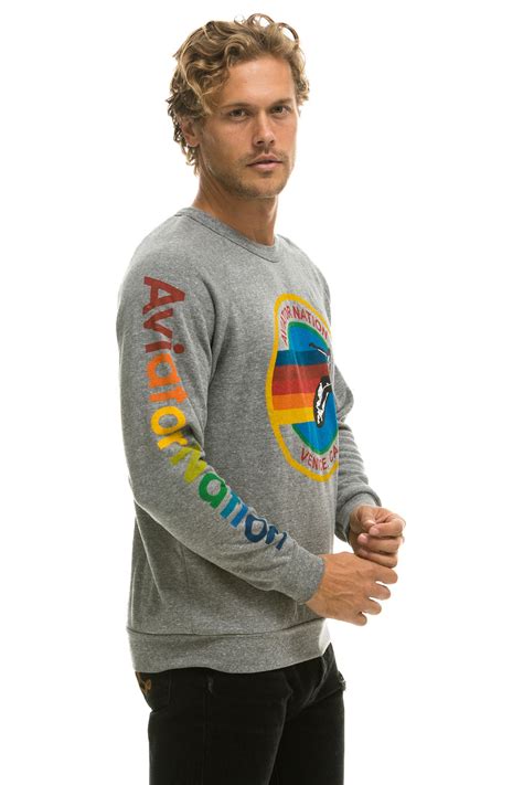 Aviator Nation Sweatshirt Heather Grey Aviator Nation