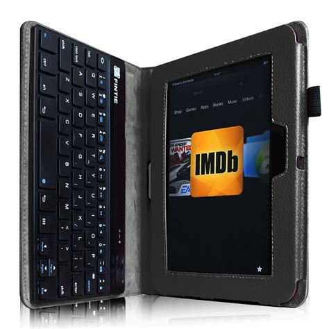 Folio Removable Bluetooth Wireless Keyboard Case Cover For Kindle Fire