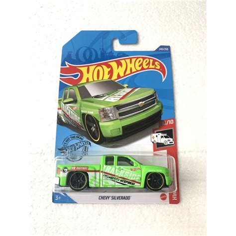 Jual Hot Wheels Hotwheels Chevy Silverado Pickup Double Cabin Hijau Lot P Treasure Hunt