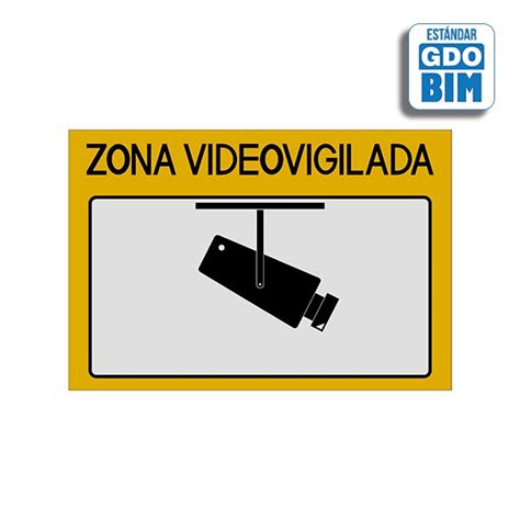 2d Bim Señal O Señalización En Bim De Videovigilancia Con Letrero