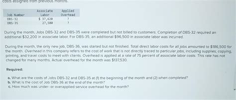 Solved During The Month Jobs Dbs And Dbs Were Chegg