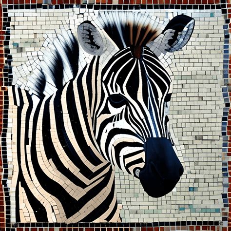 Mosaic Of A Zebra · Creative Fabrica