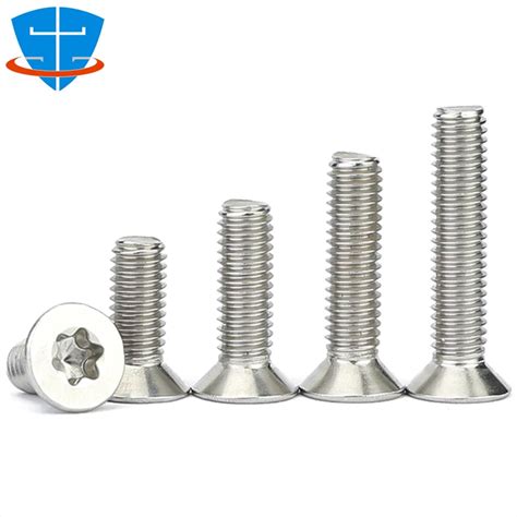 5 100pcs ISO14581 Torx Countersunk Head Screw M1 4 M1 6 M2 M3 M4 M5 M6