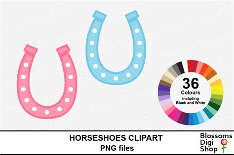 Horseshoes Sticker Clipart Graphic By Blossomsdigishop · Creative Fabrica