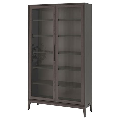 RegissÖr Glass Door Cabinet Brown 46 1 2x79 7 8 Ikea