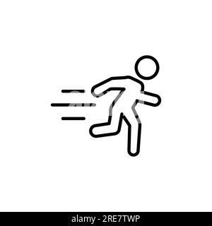 Running Man Linear Icon Thin Line Illustration Runner Sprinter