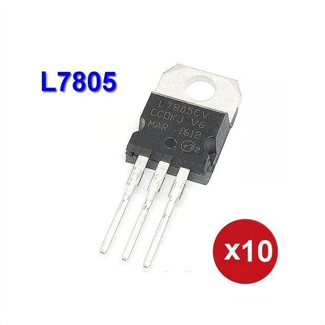 Lm7805 Pack 10 Reguladores De Voltaje 5v 1a 7805 L7805 Mercado Libre