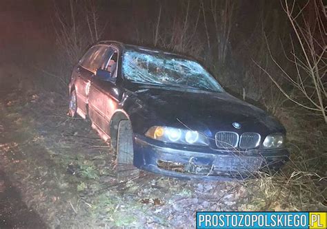 Dachowanie bmw na trasie Turawa Marszałki Zdjęcia