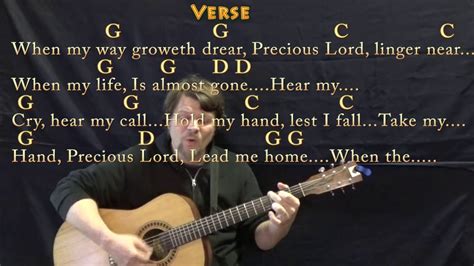 Precious Lord Take My Hand Hymn Guitar Cover Lesson In G With Chords