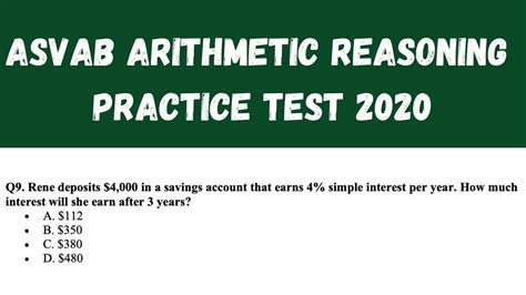 Asvab Practice Test With Answers Asvab Arithmetic Nationalgu