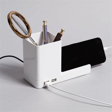 U Brands | Mod Desktop Organizer x USB Charging Station