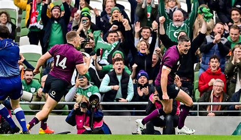 Watch Johnny Sexton Scores Try On His 100th Cap To Massive Ovation