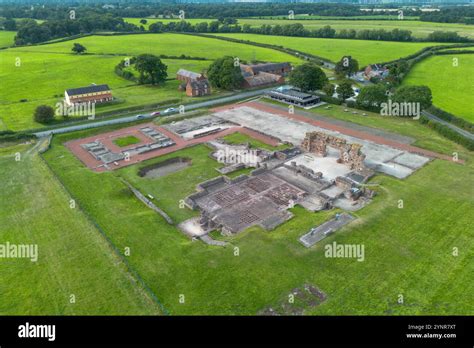 Aerial View Of Wroxeter Roman City Sy5 Wroxeter Shropshire Uk