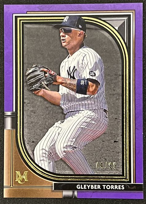 Gleyber Torres 99 Amethyst 2021 Topps Museum Collection New York