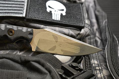 Tkell Nightstalker Punisher Black Lantac Knives