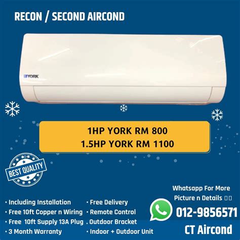 Daikin York Hp Aircond Au Tv Home Appliances Air Conditioners