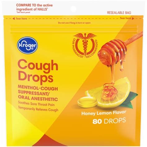 Kroger® Honey Lemon Cough Drops 80 Ct Kroger