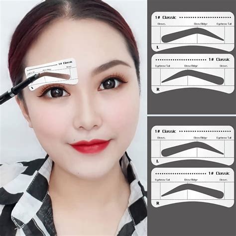 SONGJIE Eyeliner Stencil Sticker Set 20 Pairs Beginner Eyebrow Makeup